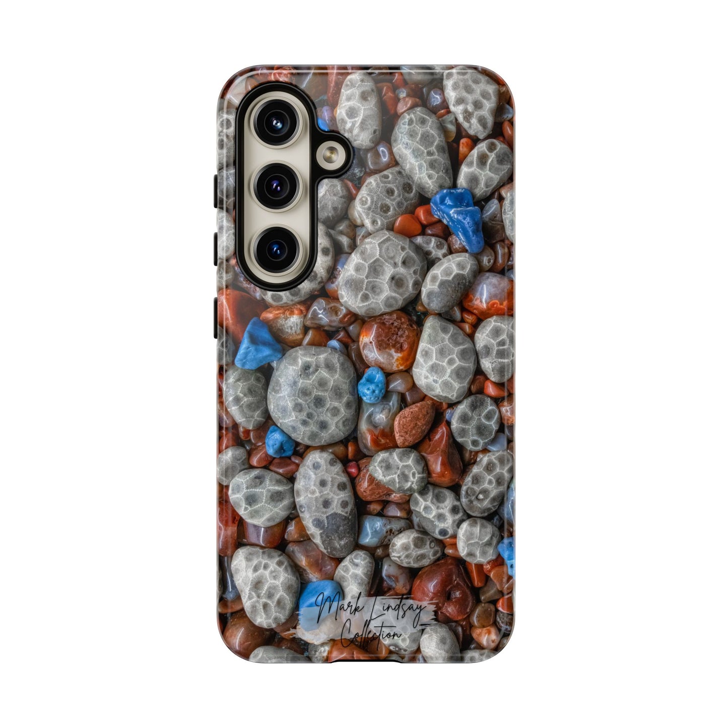 Michigan Treasured Stones Petoskey, Leland Blue & Lake Superior Agate Phone Case