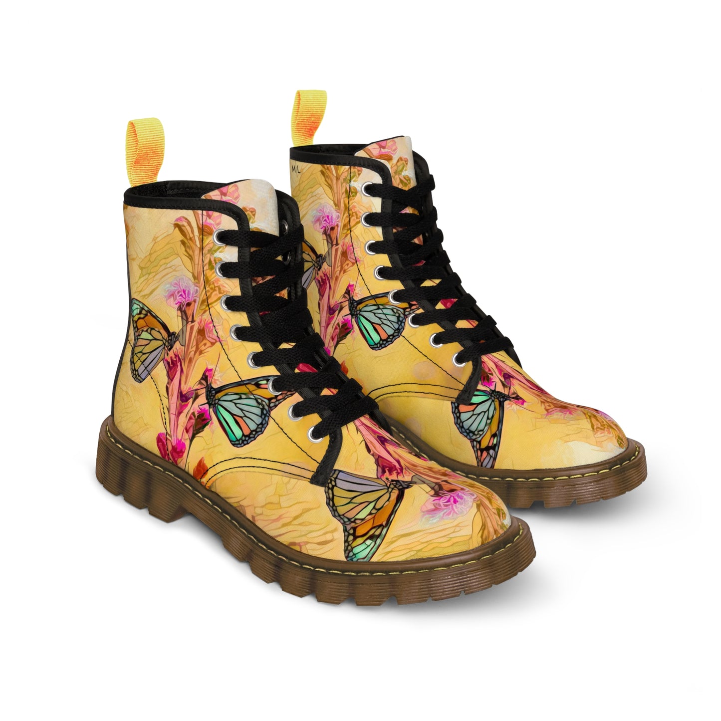 Butterfly Chroma Passion Canvas Art Boots