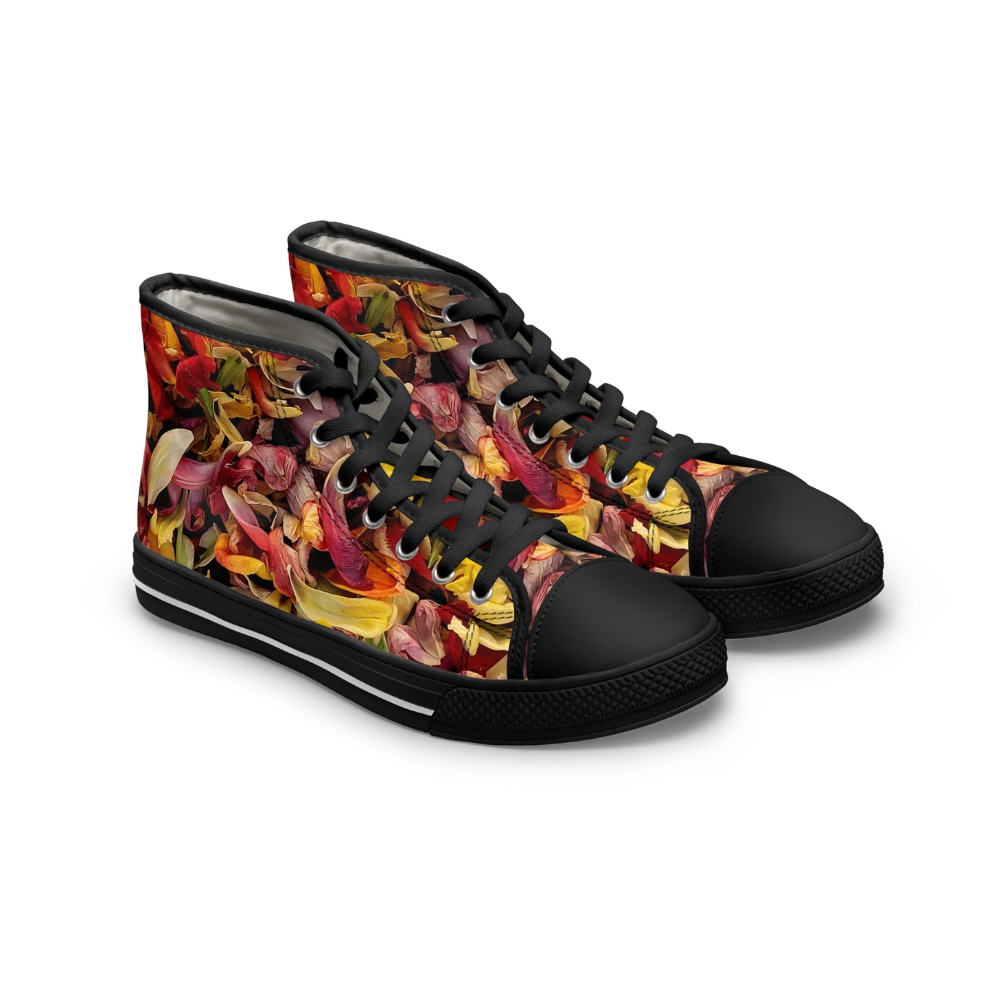 Beauty Remains High-Top Sneakers — Women's Floral  Canvas Shoes