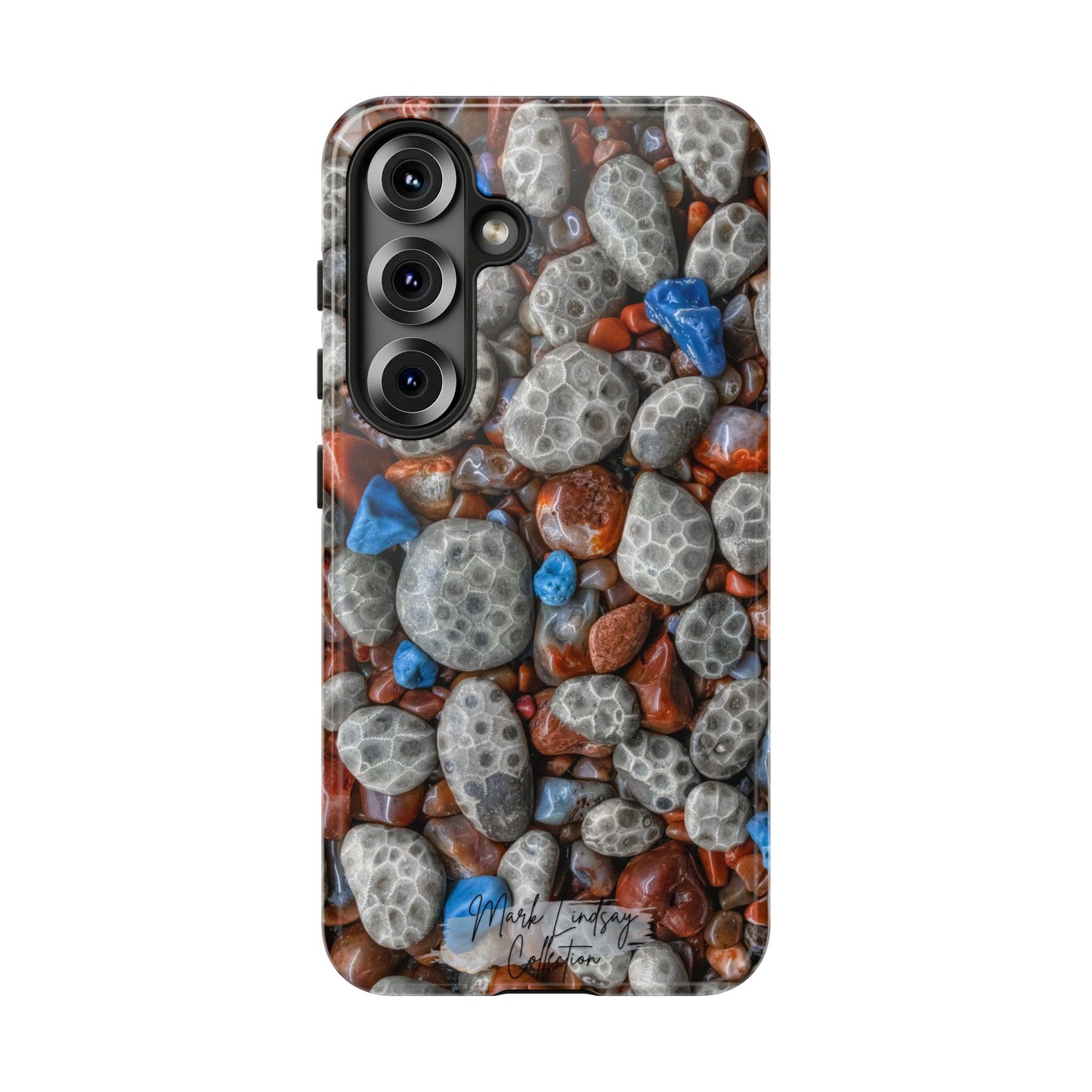 Michigan Treasured Stones Petoskey, Leland Blue & Lake Superior Agate Phone Case