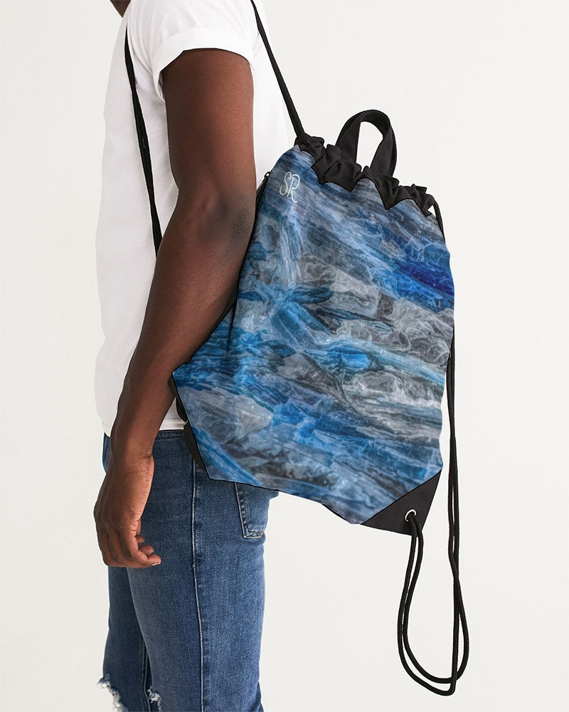 Blue Kyanite & Quartz Growth and Enlightenment Canvas Drawstring Bag