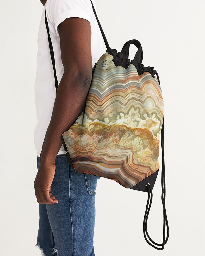 Crazy Lace Agate Joyfulness Canvas Drawstring Bag