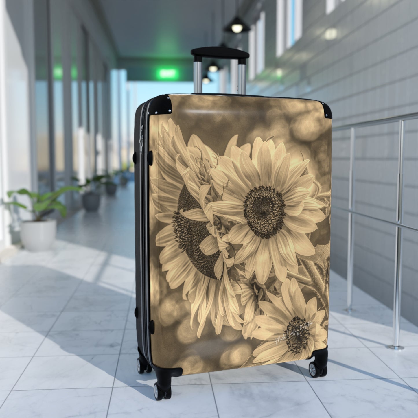 Sunflower Dreamy Bronze Custom Art Luggage