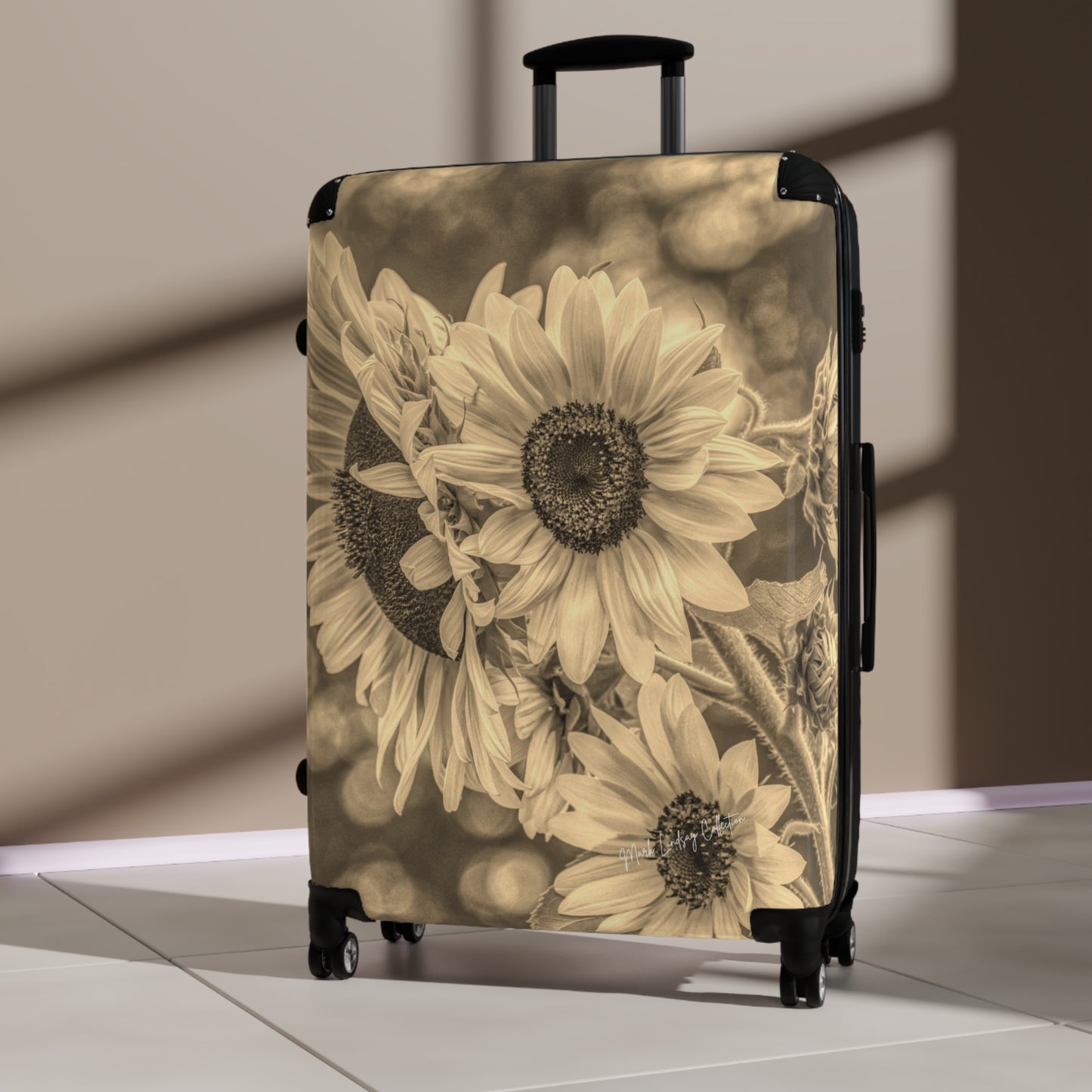 Sunflower Dreamy Bronze Custom Art Luggage