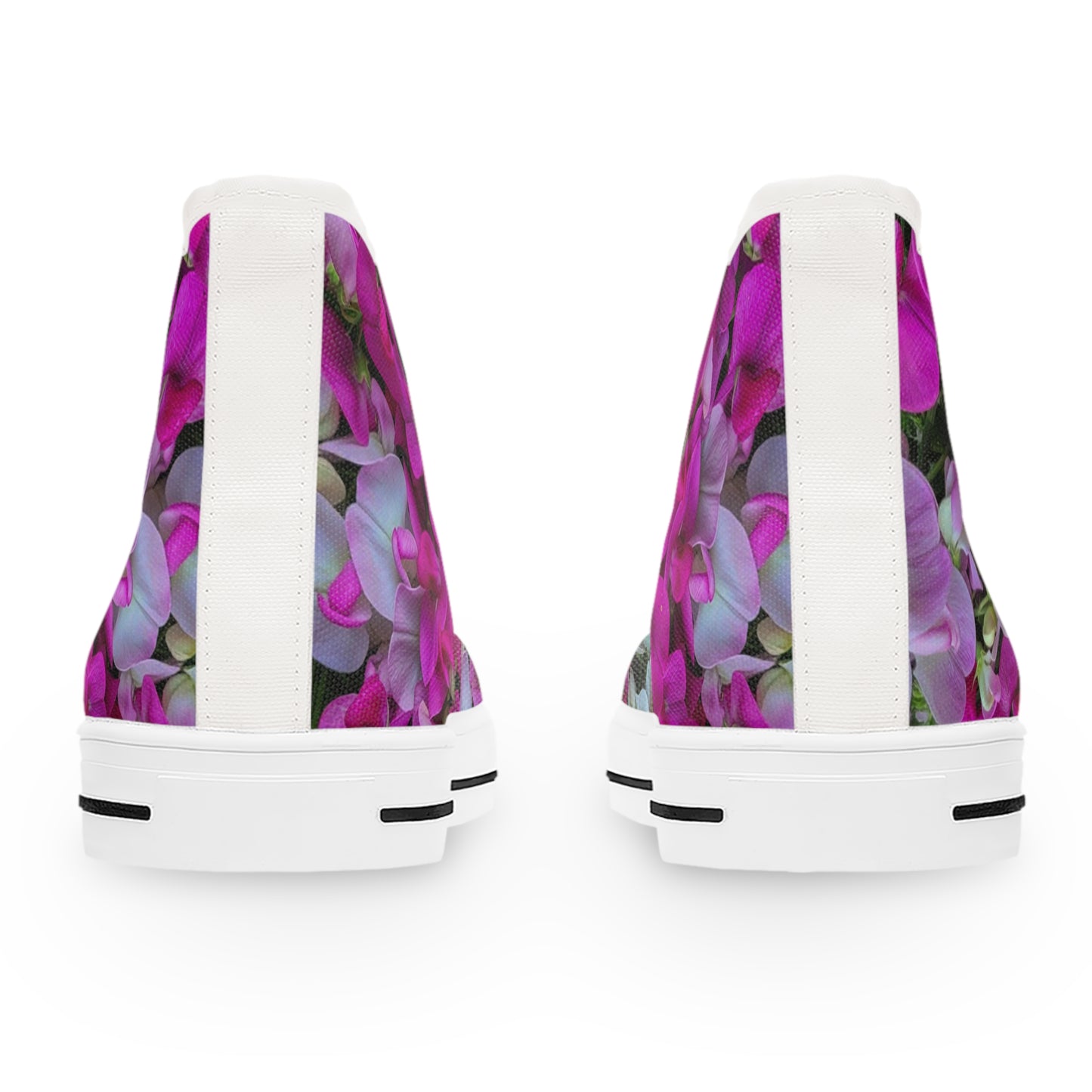 Sweet Pea High-Top Sneakers — Women's Garden Print Canvas Shoes
