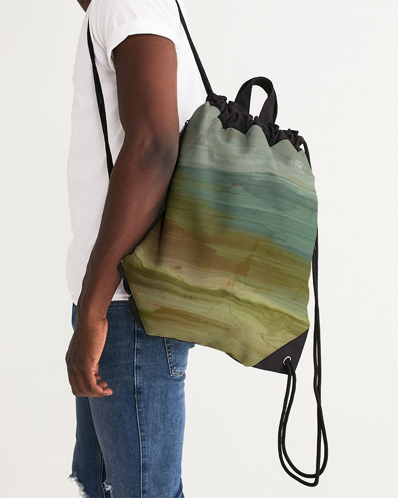 Green Jasper Growth & Renewal Canvas Drawstring Bag