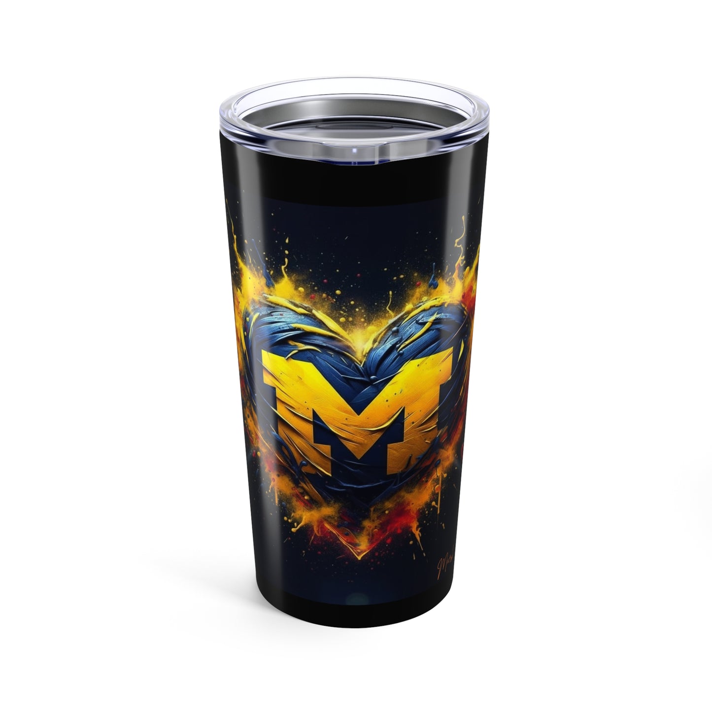 Heart of a Michigander 20oz Tumbler — Michigan Fan Travel Cup