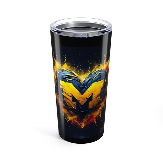 Heart of a Michigander 20oz Tumbler — Michigan Fan Travel Cup