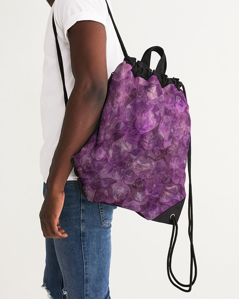 Purple Amethyst 'Gem of Fire' Canvas Drawstring Bag