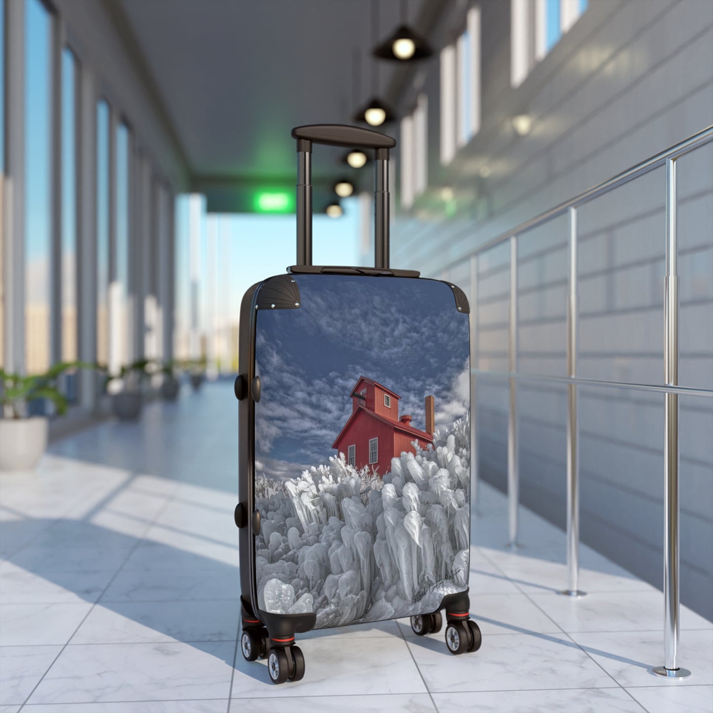 Red White & Blue Custom Art Luggage