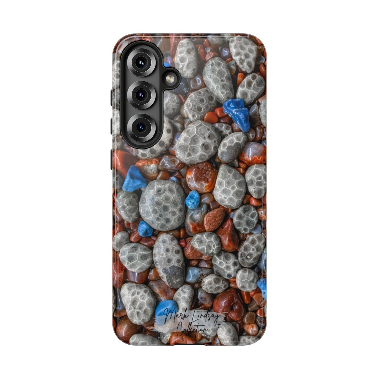 Michigan Treasured Stones Petoskey, Leland Blue & Lake Superior Agate Phone Case