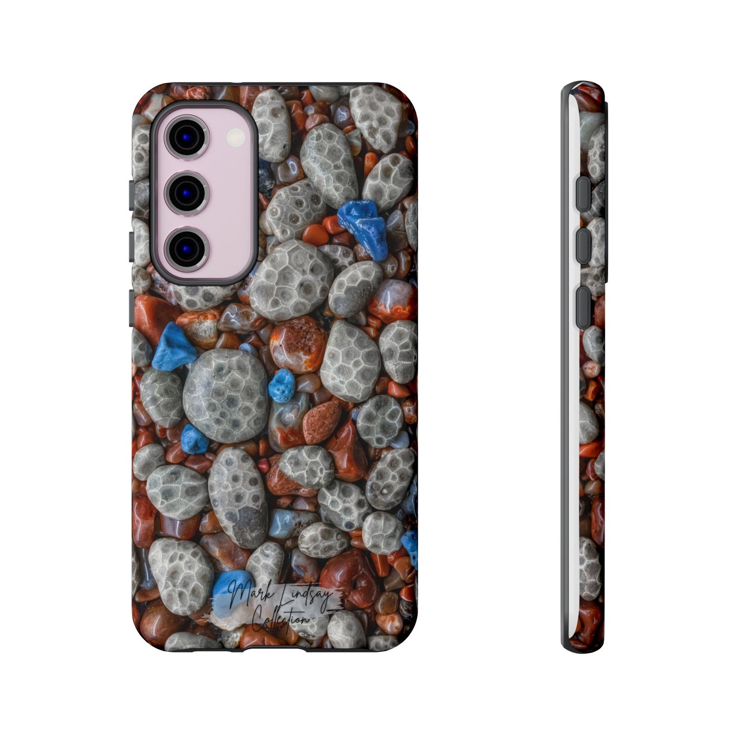 Michigan Treasured Stones Petoskey, Leland Blue & Lake Superior Agate Phone Case