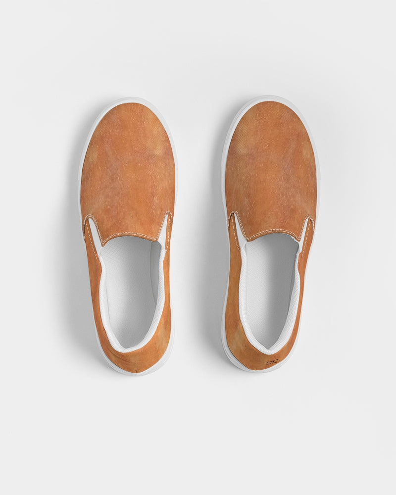 Terracotta Aventurine Creativity Men's Slip-On Canvas Shoes