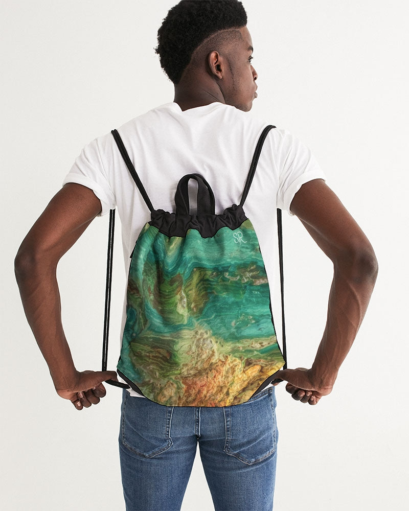 Freedom Jasper Earth's Vibrations Canvas Drawstring Bag