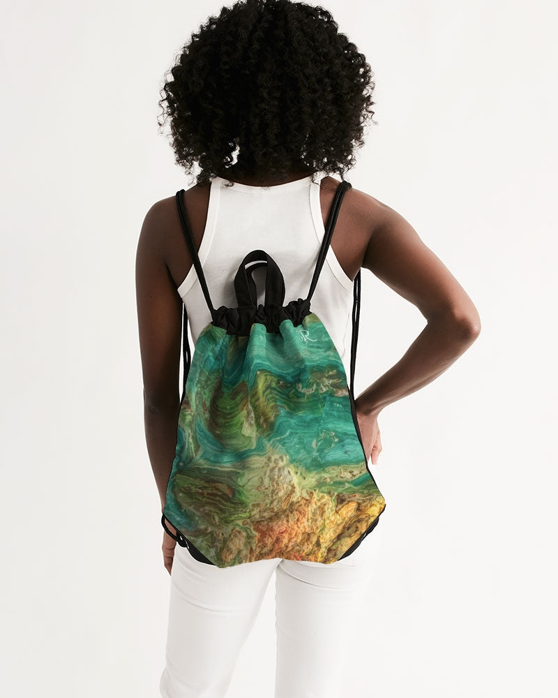 Freedom Jasper Earth's Vibrations Canvas Drawstring Bag