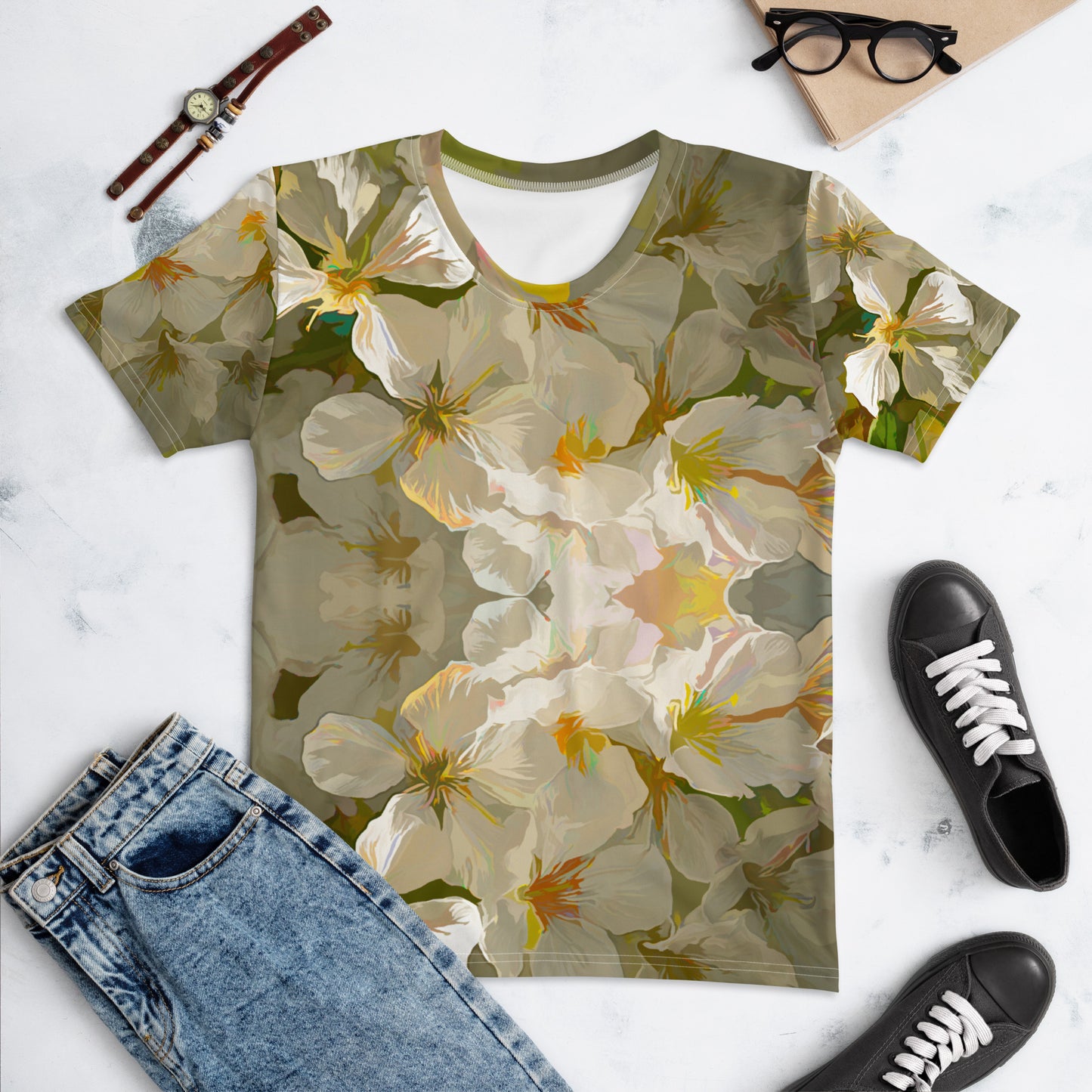 Cherry Blossom Women's Art T-shirt (with stretch!)