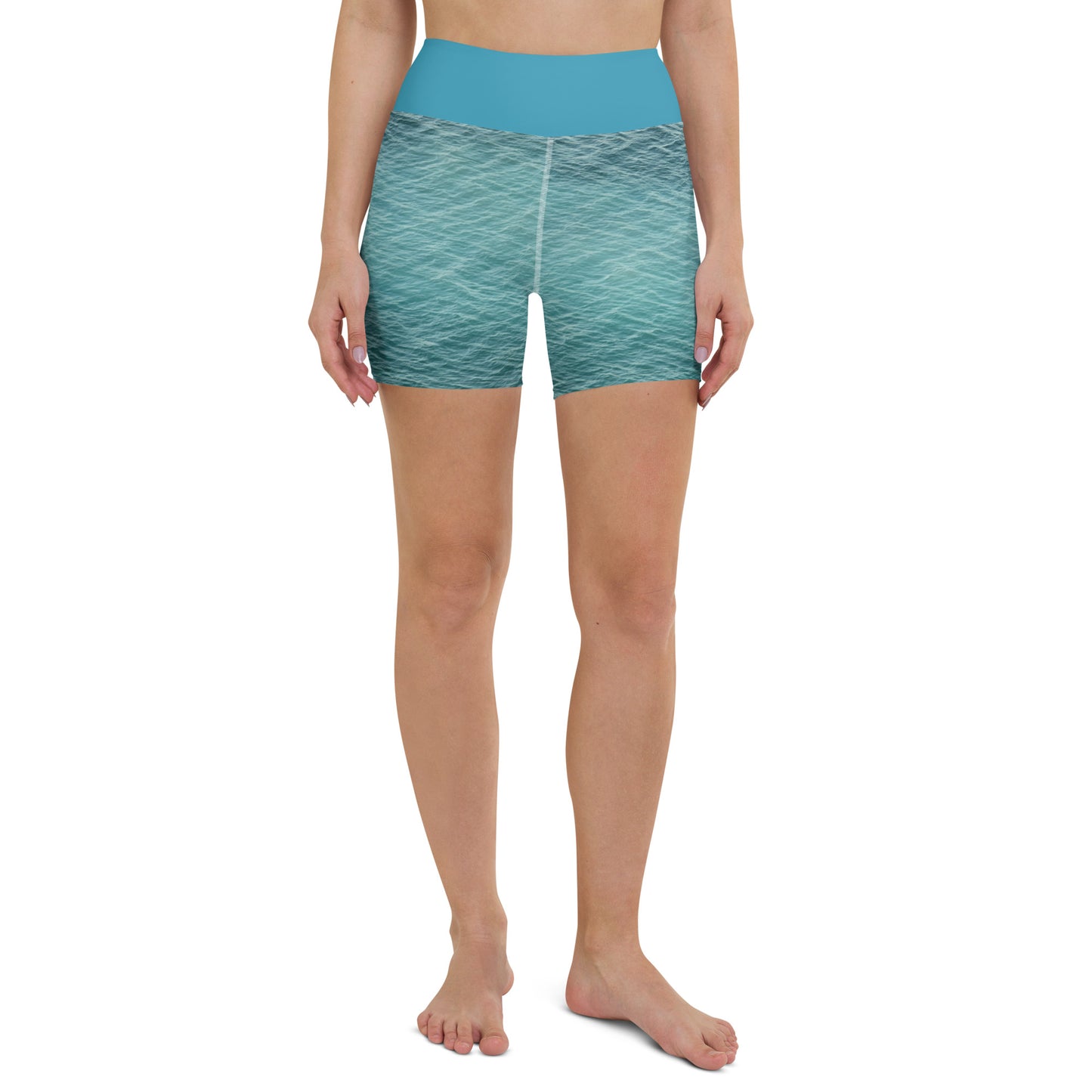 Caribbean Blue Yoga Art Shorts