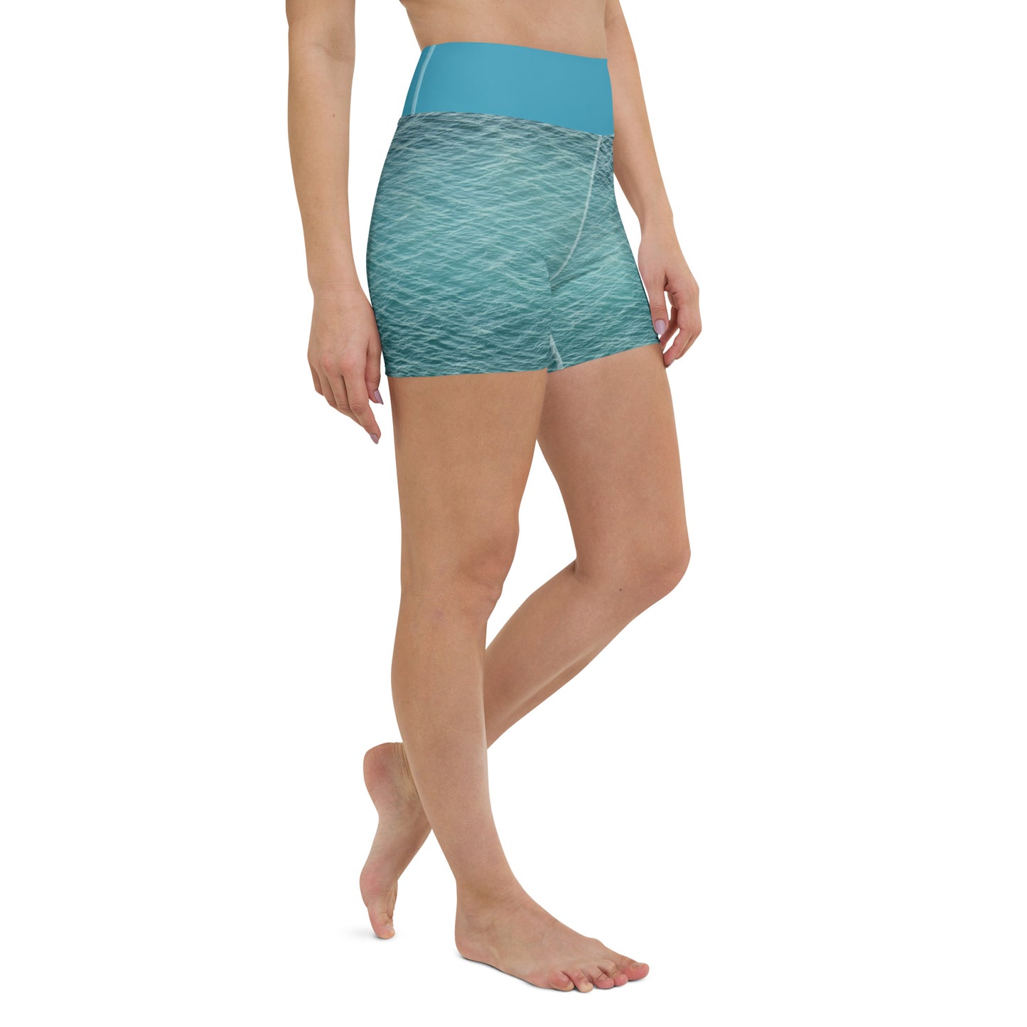 Caribbean Blue Yoga Art Shorts