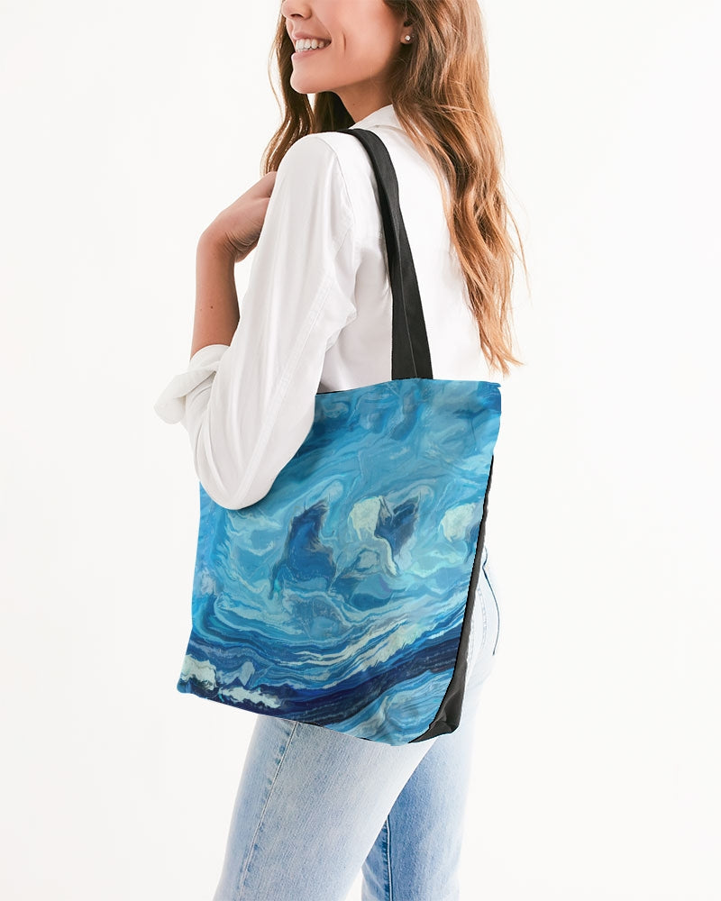 Leland Blue Treasures Canvas Zip Tote