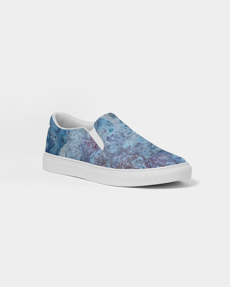 Ocean Moss Agate Calming Creativity Slip-On Canvas Shoes
