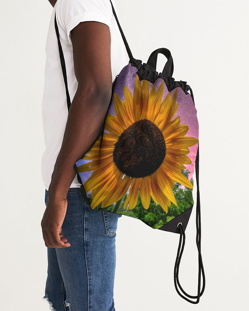 Sunflower Cosmos Canvas Drawstring Bag