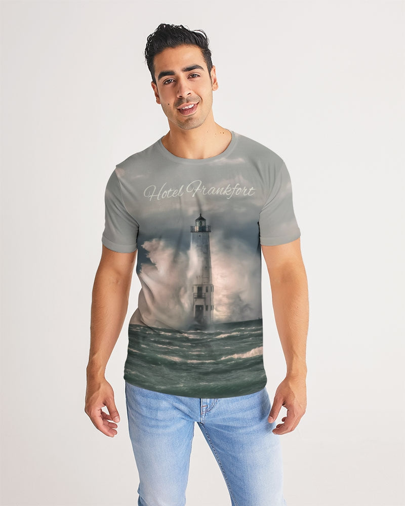 Frankfort Lighthouse with Hotel Frankfort Men's Tee