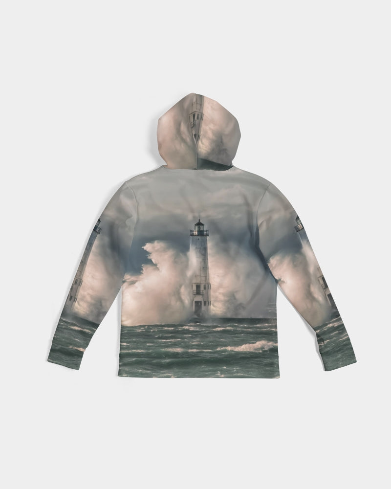 Frankfort Lighthouse with Hotel Frankfort Men's Hoodie