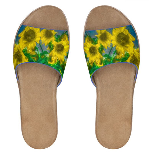 Van Gogh Sunflower Custom Art Slides