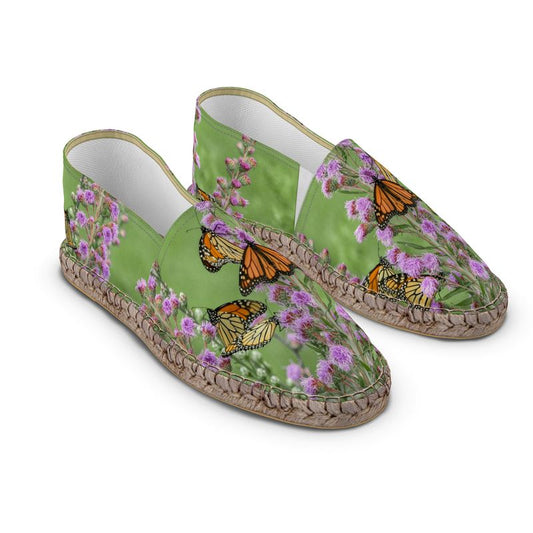 Butterfly Paradise Custom Art Espadrilles