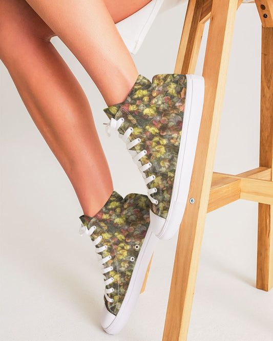 Van Gogh Leaves of Fall Women's Hightop Canvas Shoe