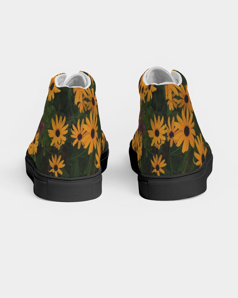 Flower Pattern Women's Hightop Canvas Shoe 