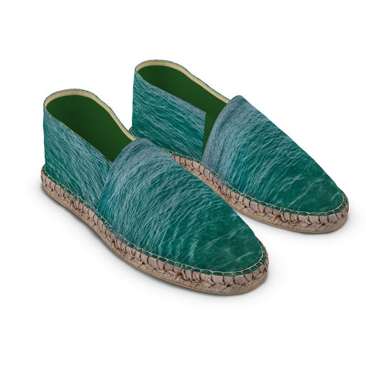 Caribbean Blue Custom Art Espadrilles