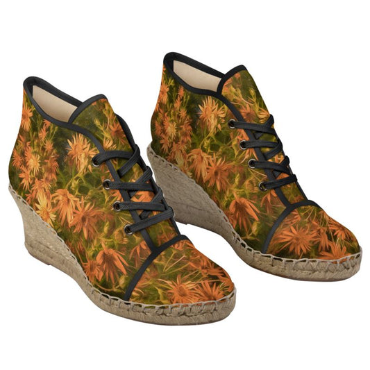 Nature's Beauty Custom Art Wedge Espadrilles