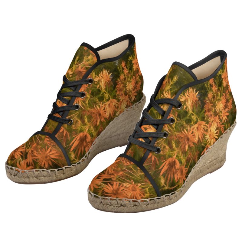Nature's Beauty Custom Art Wedge Espadrilles