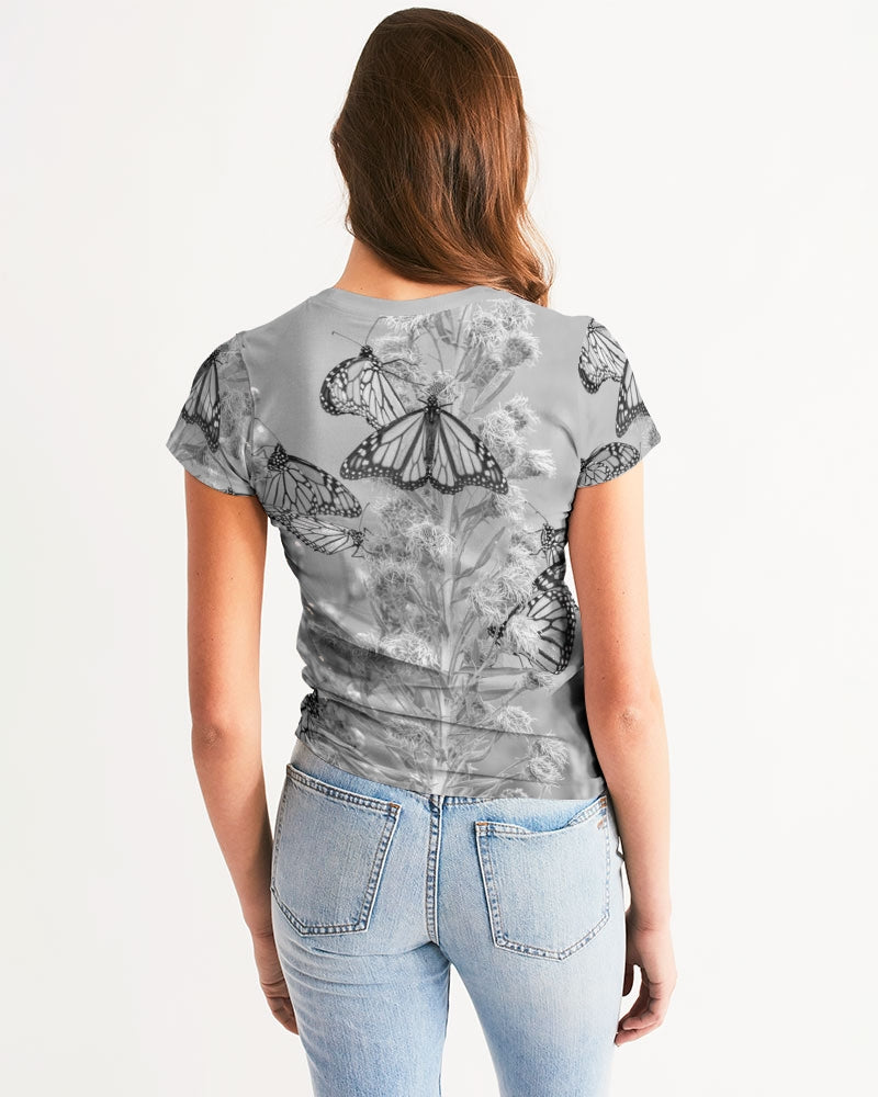 Black White Butterfly Women's Tee