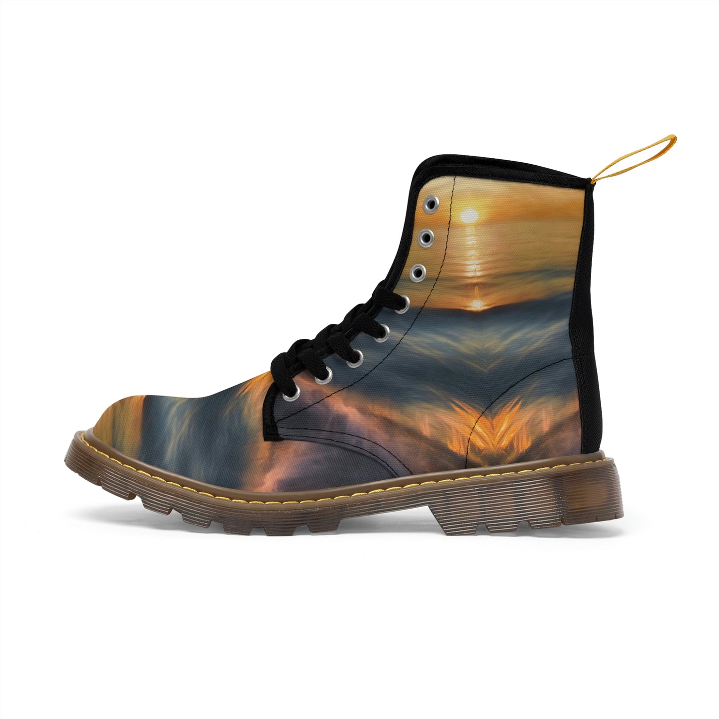 Sunset Glow Women's Canvas Art Boots