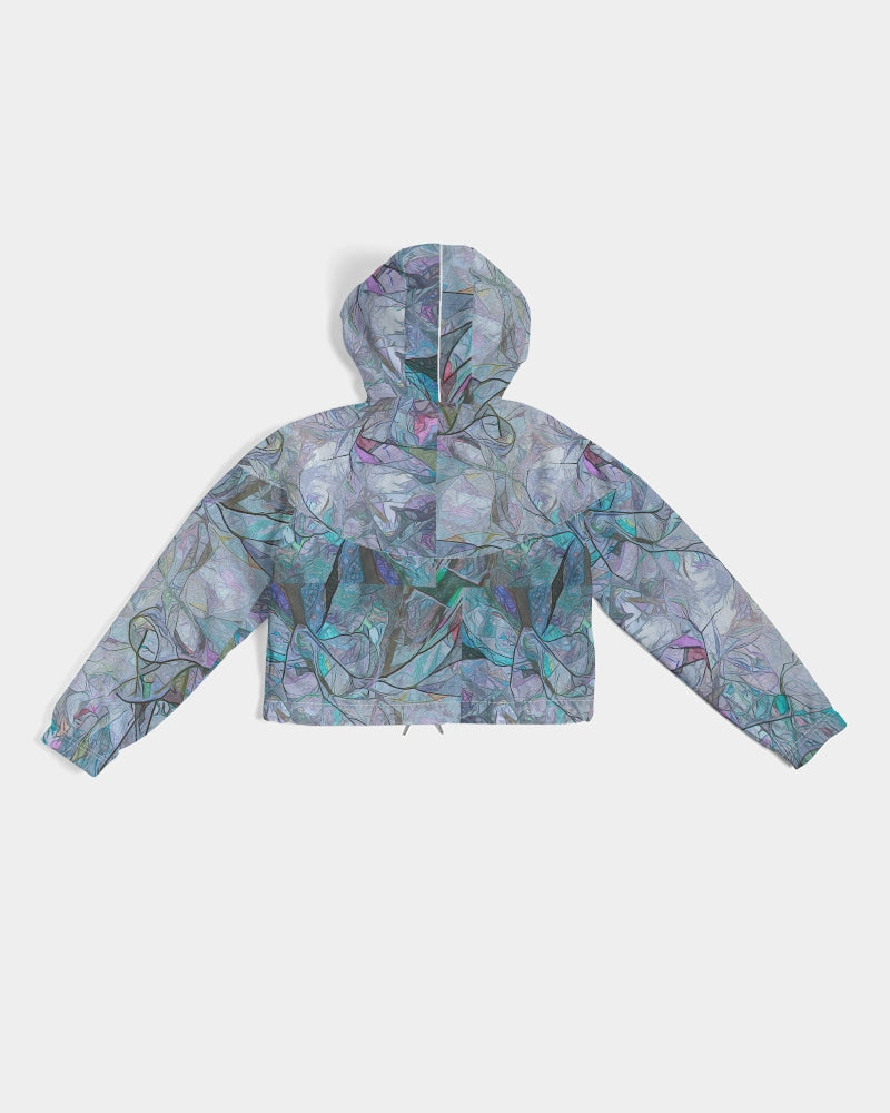 Stained Glass Fashion Cropped Windbreaker