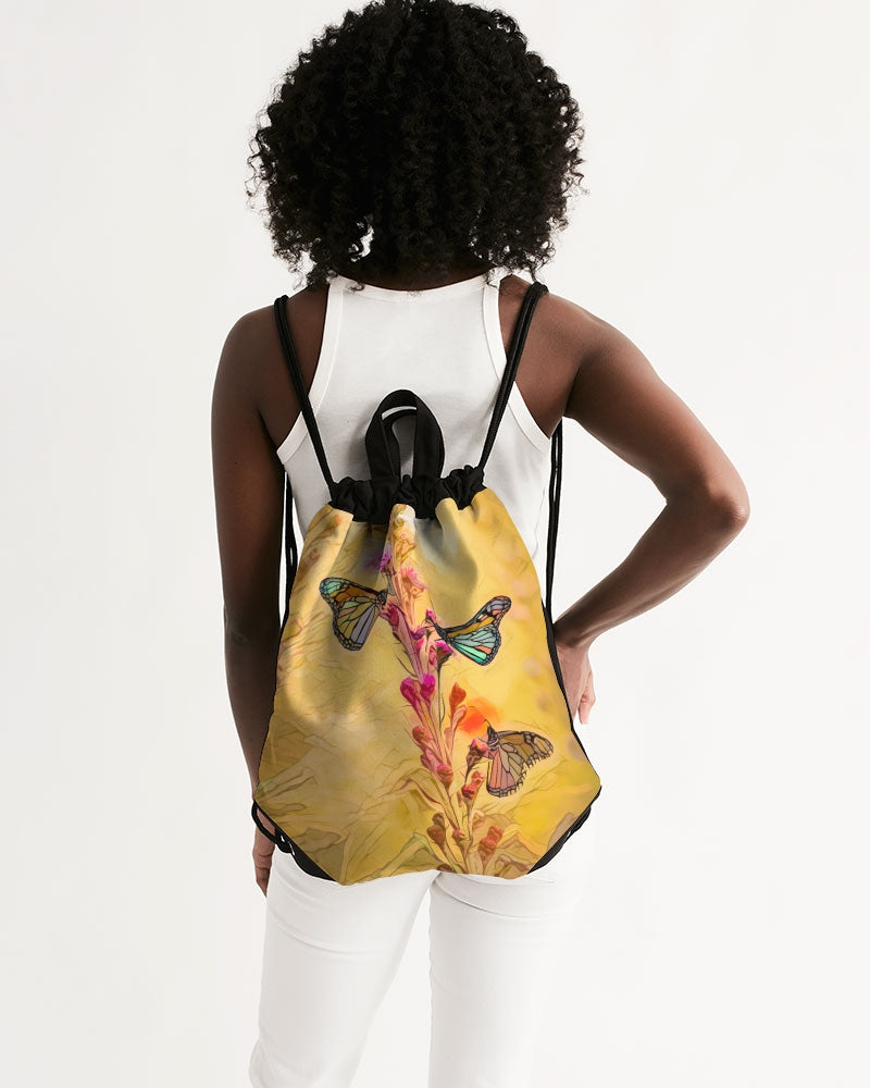 Butterfly Chroma Passion Premium Canvas Drawstring Bag
