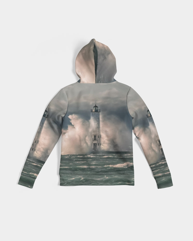Frankfort Lighthouse with Hotel Frankfort Women's Hoodie