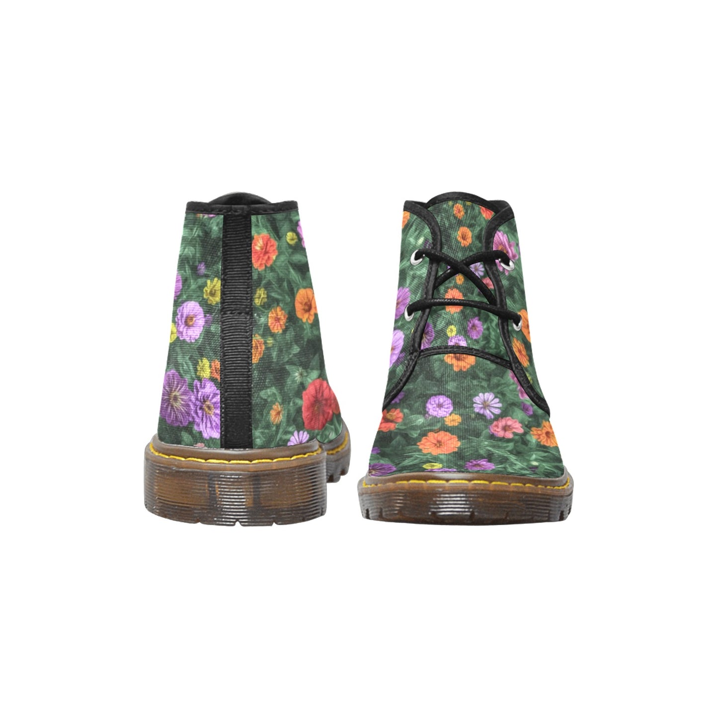Flower Garden Women's Canvas Chukka Boots