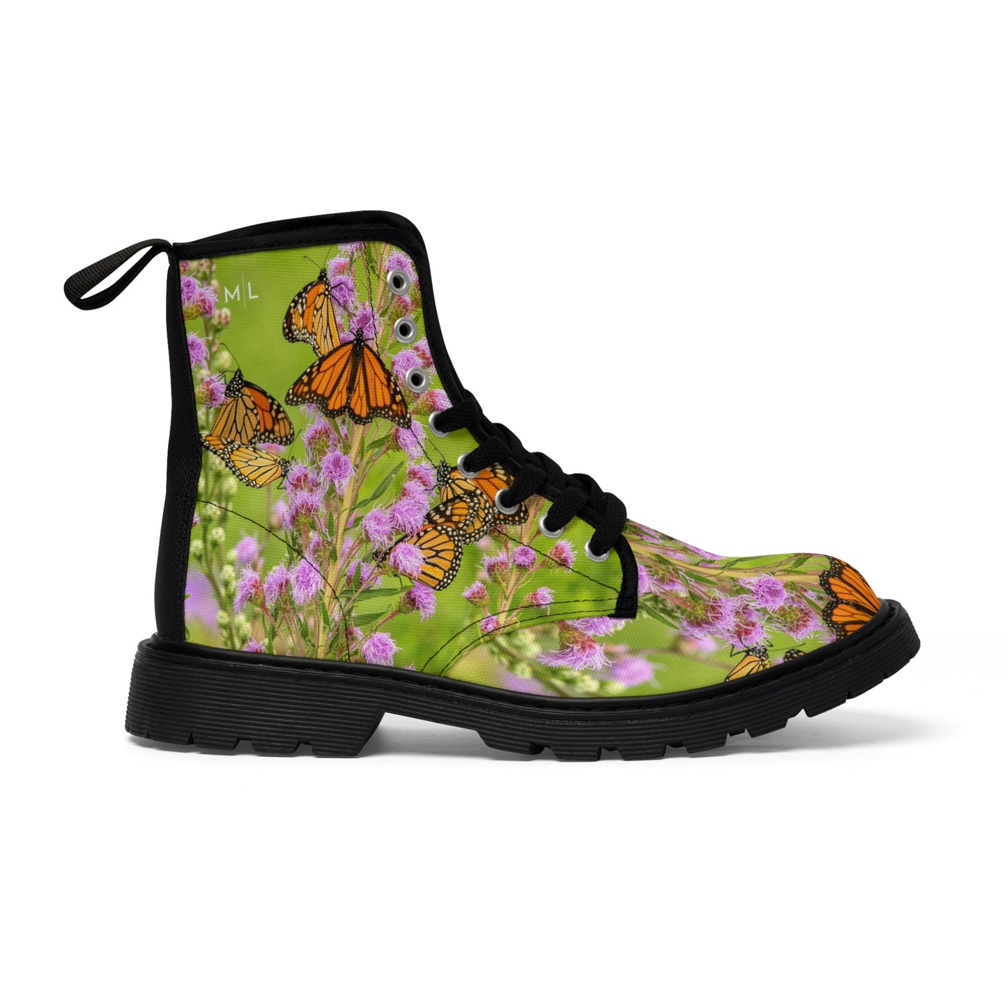 Butterfly Paradise Women's Canvas Art Boots