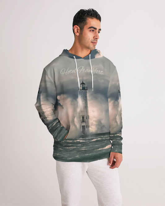 Frankfort Lighthouse with Hotel Frankfort Men's Hoodie