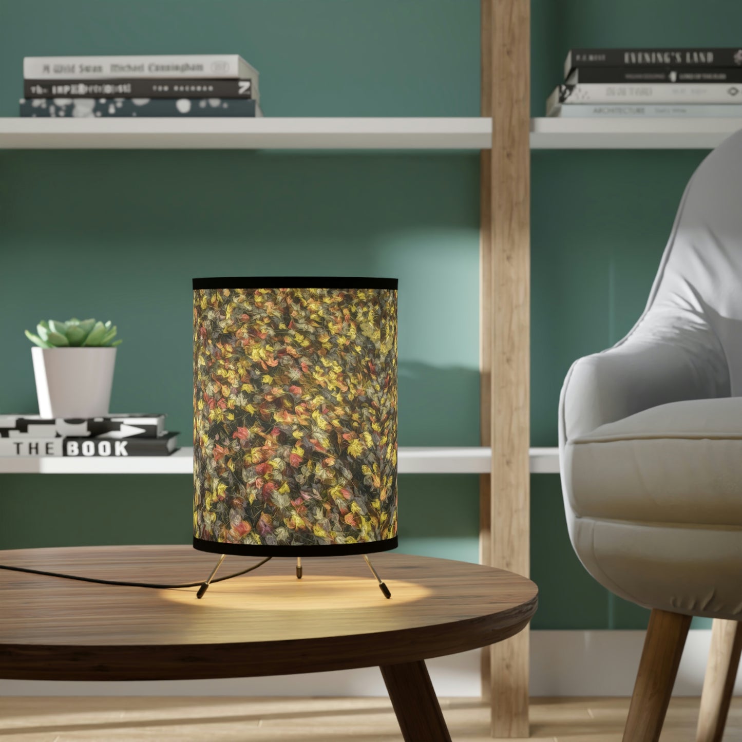 Van Gogh Leaves of Color Tripod Art Lamp