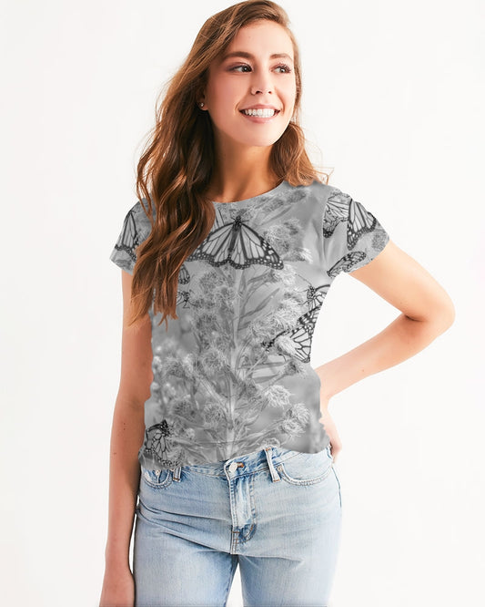 Black White Butterfly Women's Tee