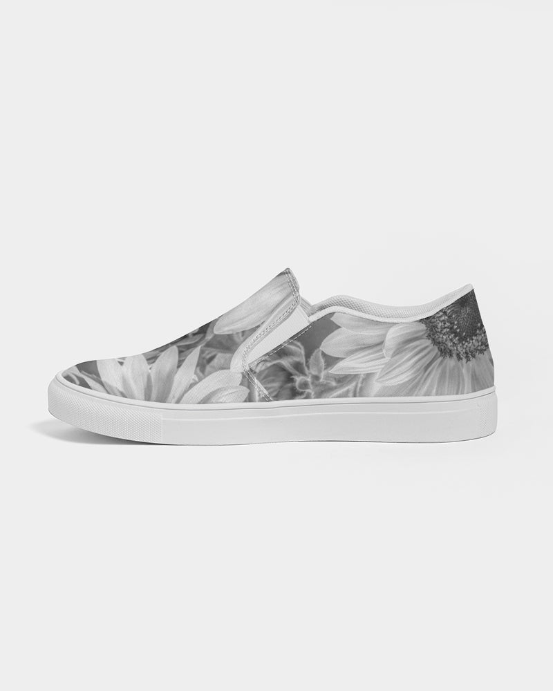 Monochrome Sunflower Slip-On Canvas Shoe
