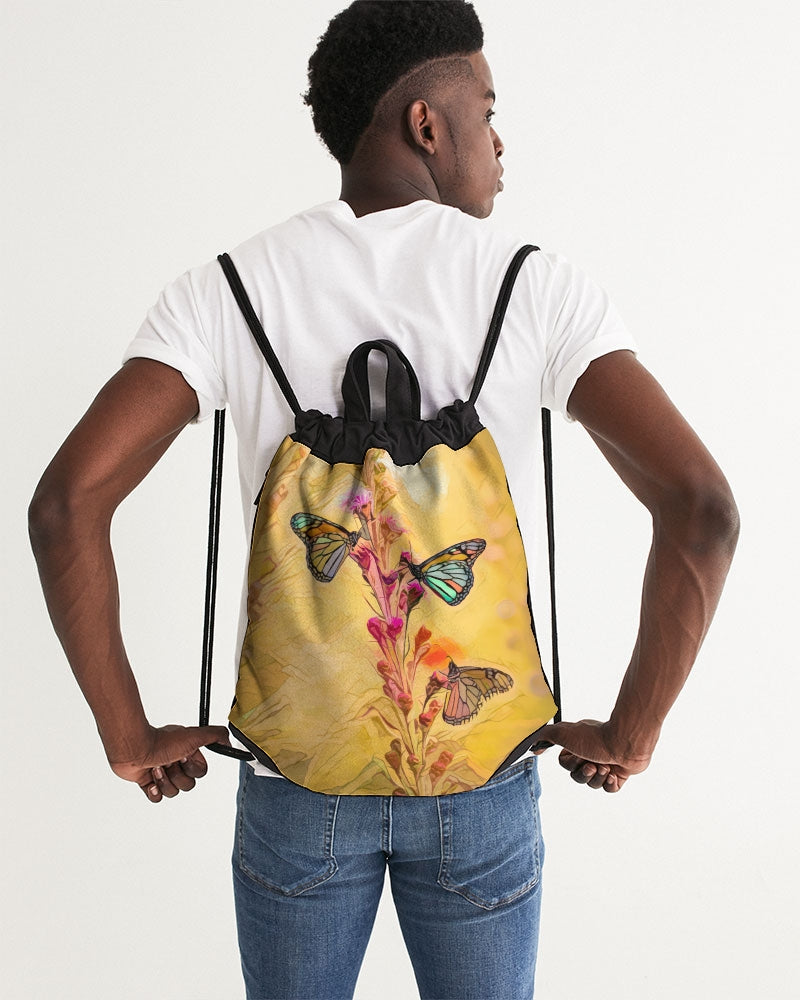 Butterfly Chroma Passion Premium Canvas Drawstring Bag