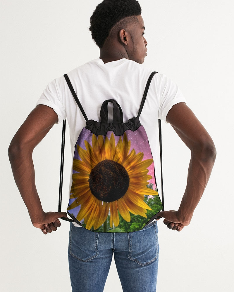 Sunflower Cosmos Canvas Drawstring Bag