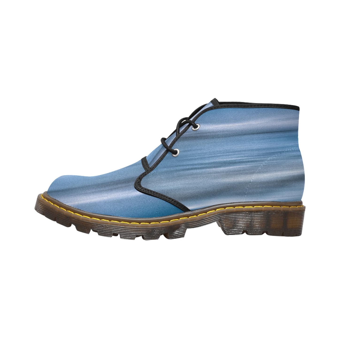 Blue Evening Waves Women's Canvas Chukka Boots