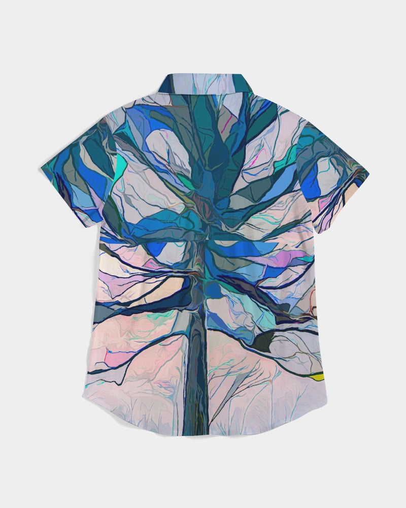 Tree of Light Women's Short Sleeve Button Up