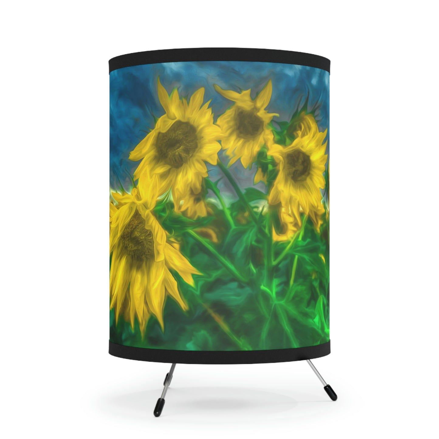 Van Gogh Sunflowers Tripod Art Lamp
